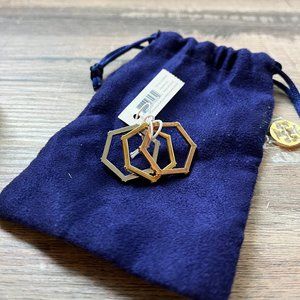 Tory Burch Polygon Stacked Rings - SIZE 7